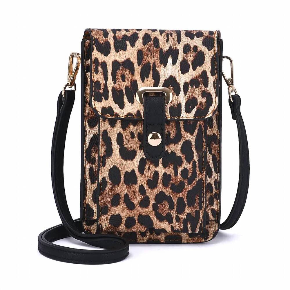 NEW MELLOW WORLD women's septima crossbody touch screen cell phone holder in cog